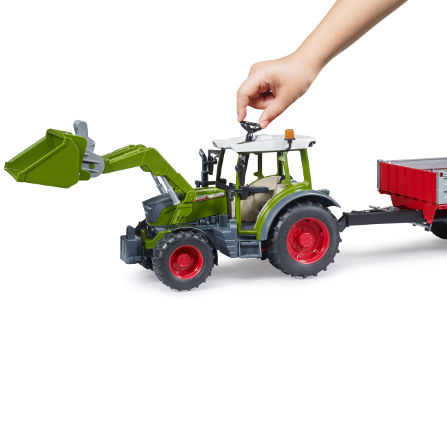 Транспорт и спецтехника - ​Трактор Bruder Fendt Vario 211 с передним погрузчиком и прицепом (02182)#5