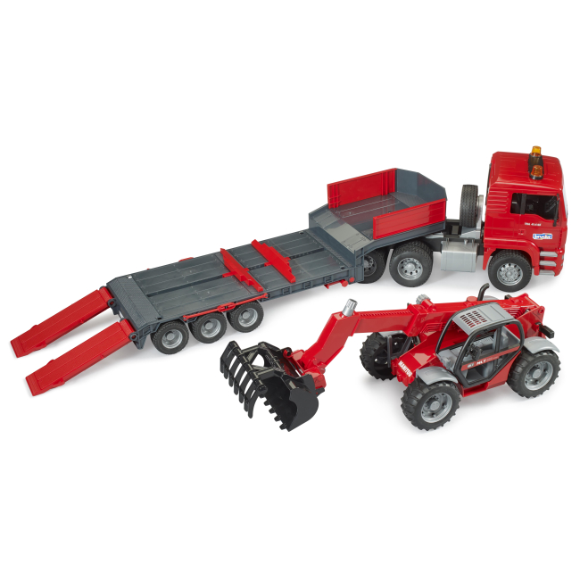 Транспорт и спецтехника - Игровой набор Bruder Тягач MAN TGA и погрузчик Manitou MLT 633 (02774)#2