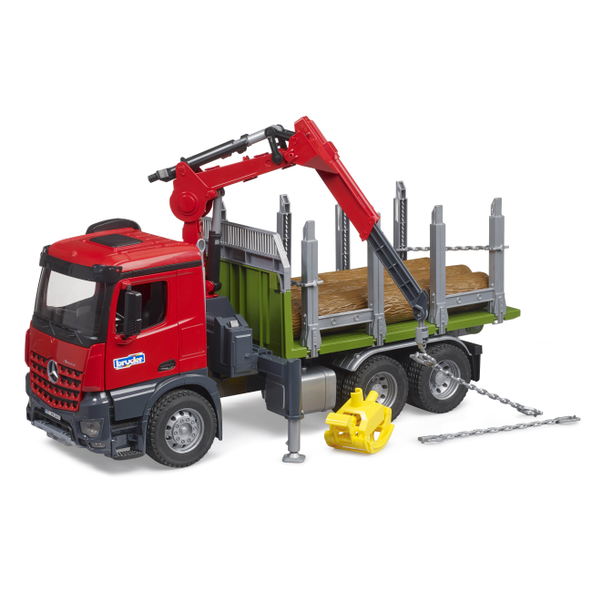 Транспорт и спецтехника - Лесовоз Bruder MB Arocs с манипулятором (03669)#3
