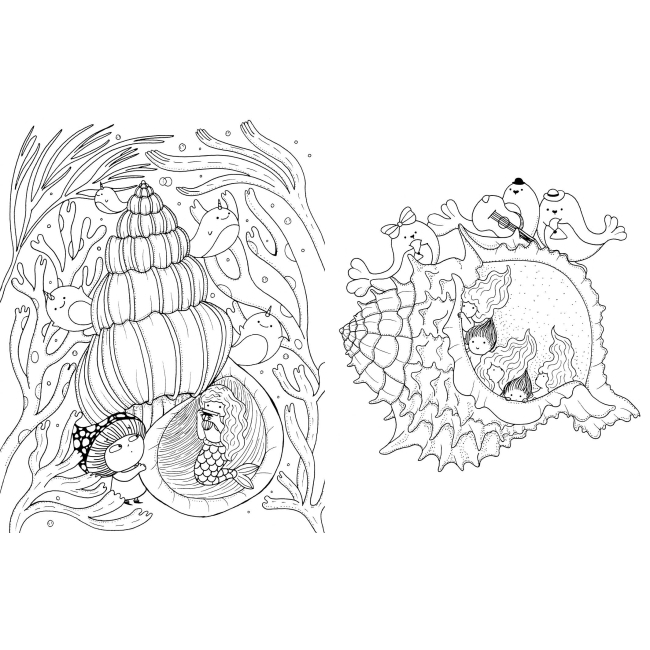 Товари для малювання - Книжка-розмальовка Жорж Майже мільйон русалок (9786177853717)#3