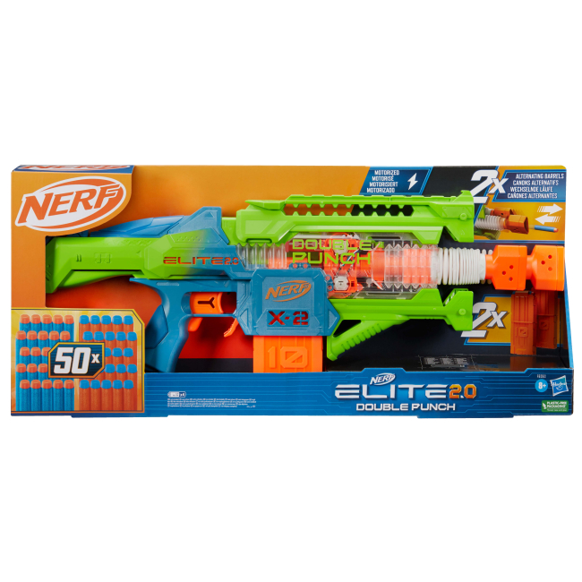 Помпова зброя - Іграшковий бластер NERF ​Elite 2.0 Double punch (F6363)#4