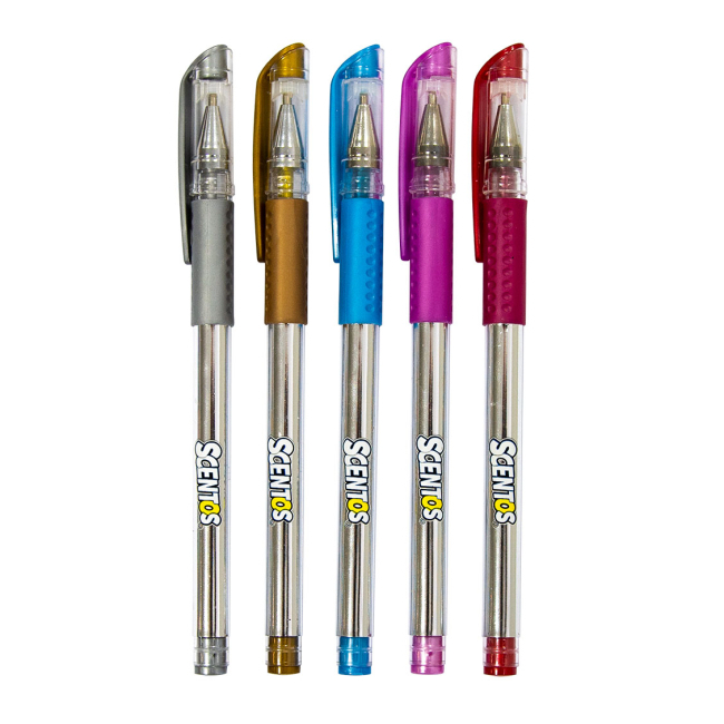 Канцтовары - Набор ароматных гелевых ручек Scentos Металлическое сияние (12265)#2