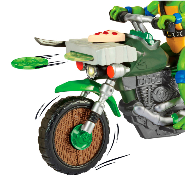Фигурки персонажей - Игровой набор TMNT Movie III Леонардо на мотоцикле (83431)#4