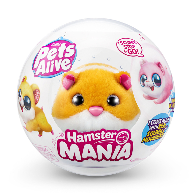 Мягкие животные - Интерактивная игрушка Pets alive S1 Забавный хомячок оранжевый (9543-4)#2