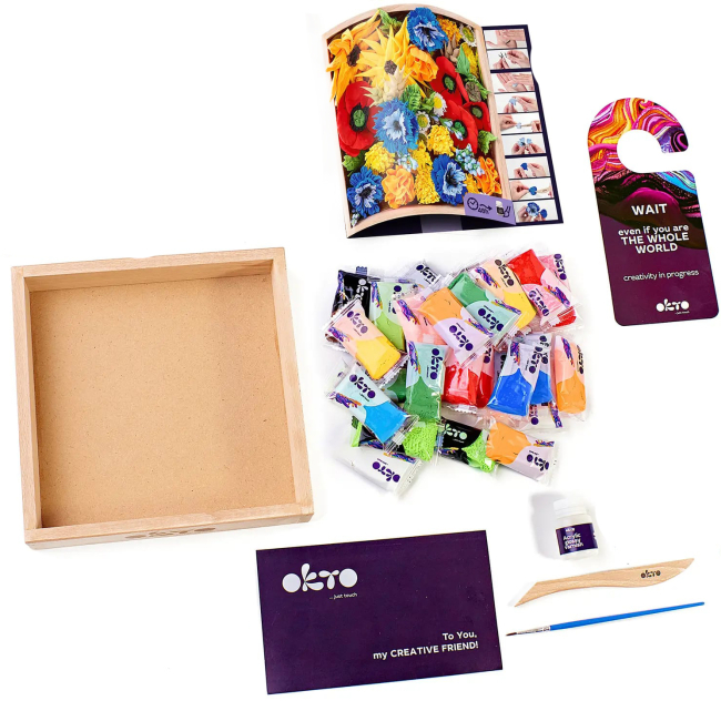 Набори для ліплення - Набір для творчості OKTO Wood and Craft Квіти Свобода (10012)#2