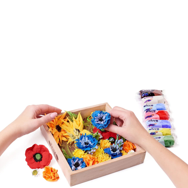 Набори для ліплення - Набір для творчості OKTO Wood and Craft Квіти Свобода (10012)#3