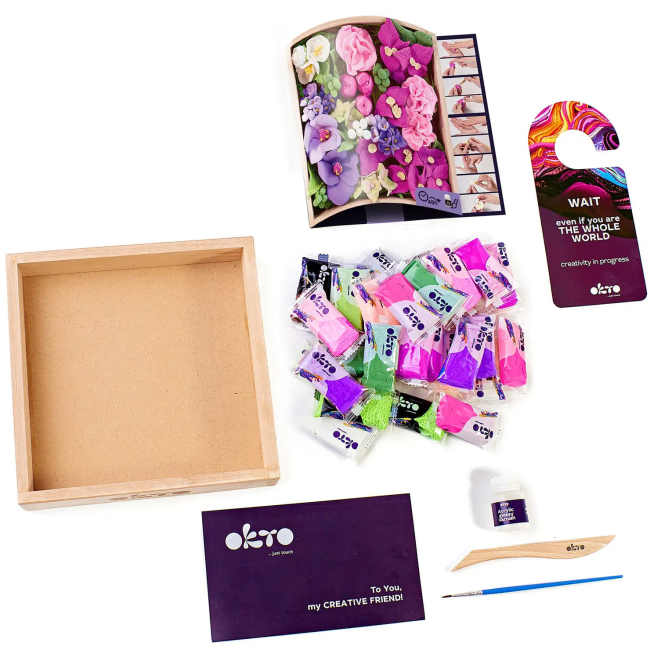 Набори для ліплення - Набір для творчості OKTO Wood and Craft Квіти Натхнення (10013)#2