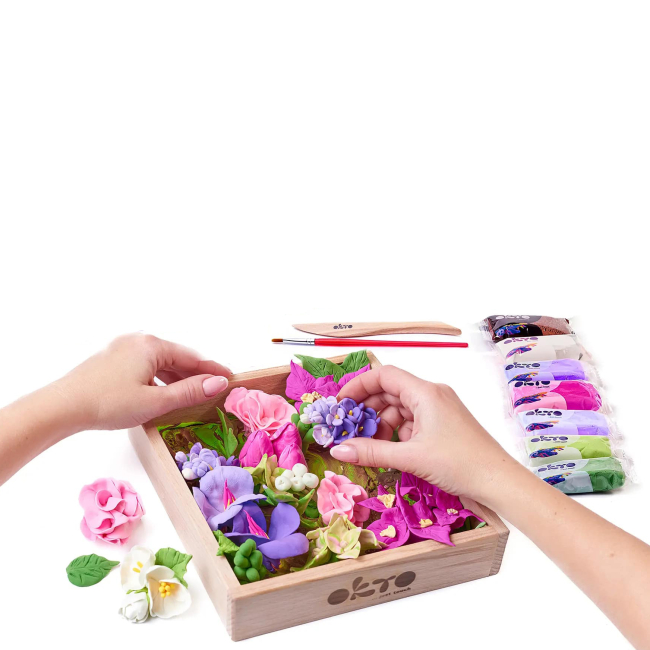 Набори для ліплення - Набір для творчості OKTO Wood and Craft Квіти Натхнення (10013)#3