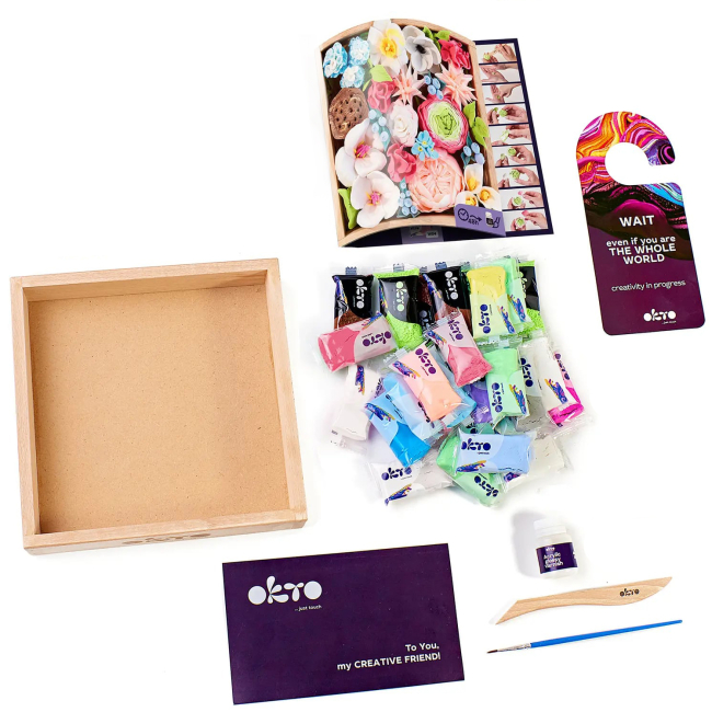 Наборы для лепки - Набор для творчества OKTO Wood and Craft Цветы Романтика (10014)#2