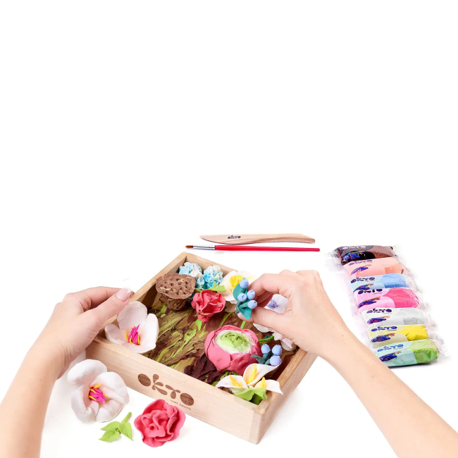 Наборы для лепки - Набор для творчества OKTO Wood and Craft Цветы Романтика (10014)#3