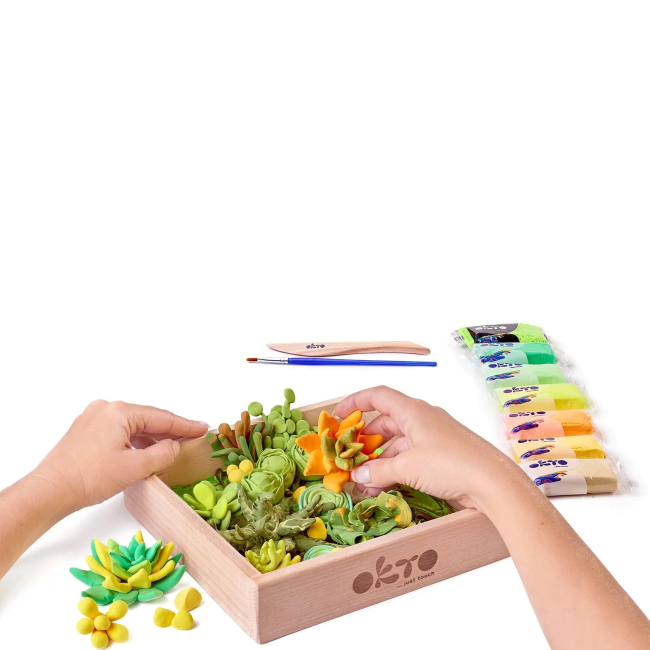 Наборы для лепки - Набор для творчества OKTO Wood and Craft Суккуленты Энергия (10009)#3
