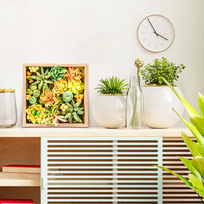 Наборы для лепки - Набор для творчества OKTO Wood and Craft Суккуленты Энергия (10009)#4