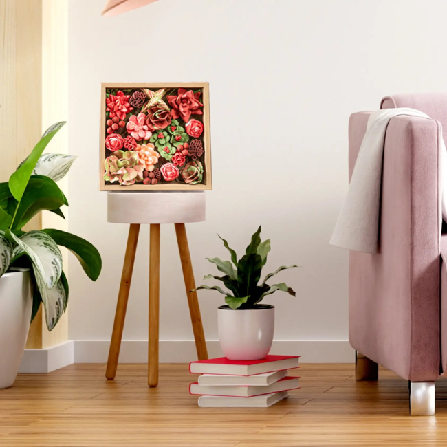 Набори для ліплення - Набір для творчості OKTO Wood and Craft Сукуленти Пристрасть (10011)#4