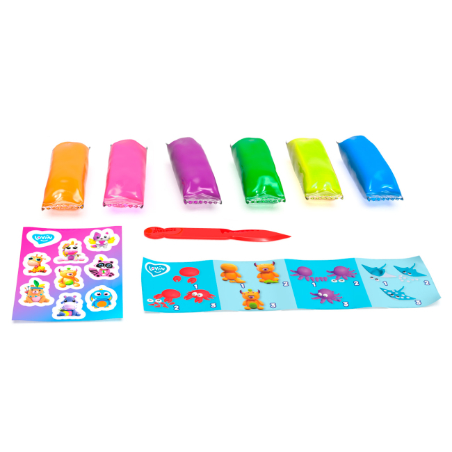 Набори для ліплення - Набір для ліплення Lovin Neon assorted 6 кольорів (41197)#2