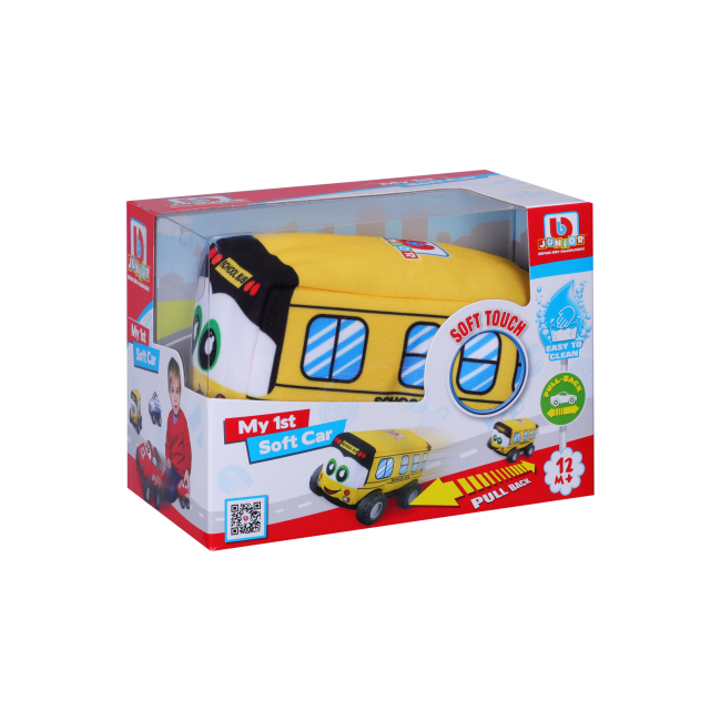 Машинки для малышей - Машинка Bb Junior Моя первая мягкая машинка Школьный автобус (16-89052)#3