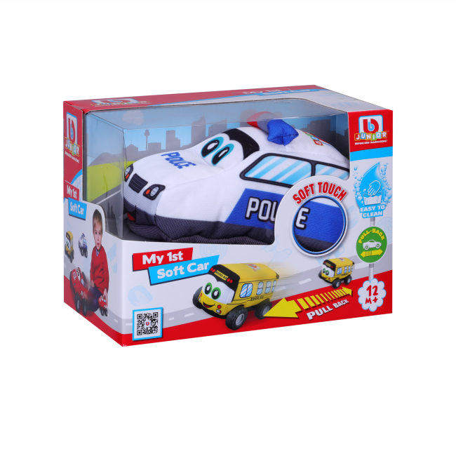 Машинки для малышей - Машинка Bb Junior Моя первая мягкая машинка Полиция (16-89053)#3