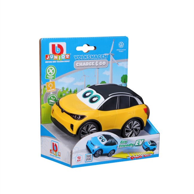 Машинки для малышей - Машинка Bb Junior Чардж энд гоу желтая (16-81803/1)#3