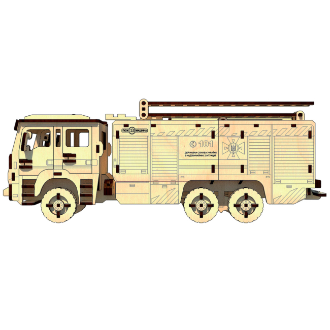 3D-пазли - Тривимірний пазл Pazly Пожежне авто (UPZ-008)#2