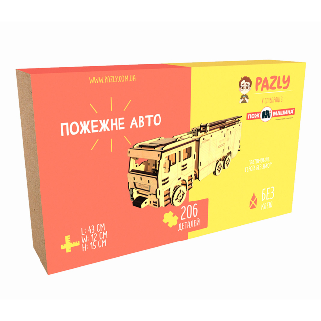 3D-пазли - Тривимірний пазл Pazly Пожежне авто (UPZ-008)#6
