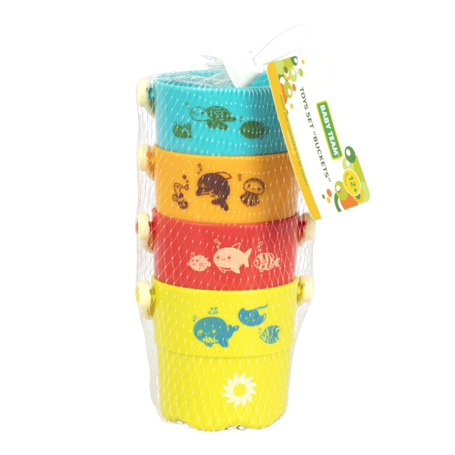 Наборы для песочницы - Игровой набор Baby Team Ведерки 4 штуки (8859)#5