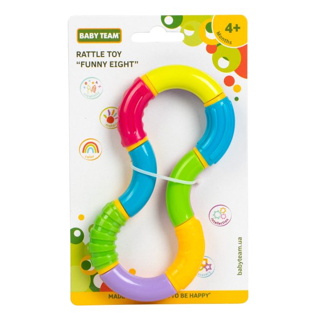 Погремушки, прорезыватели - Погремушка Baby Team Веселая восьмерка (8450)#5