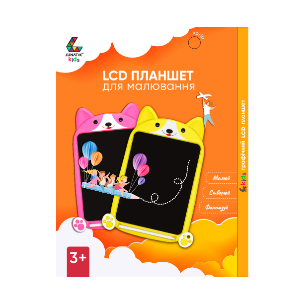 Товары для рисования - ​Планшет графический Lunatik Котик с LCD экраном розовый (LN10K-CP)#2