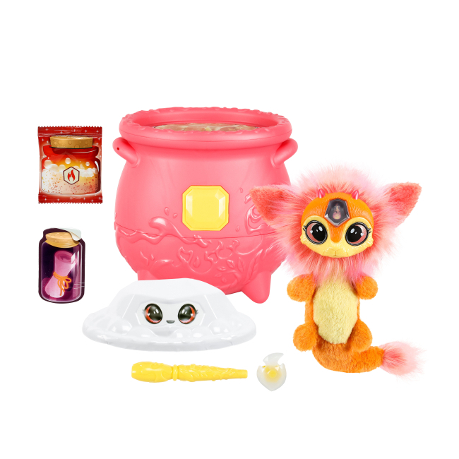 М'які тварини - Набір-сюрприз Magic Mixies Чарівний казанок магічний кристал вогонь (123161)#3