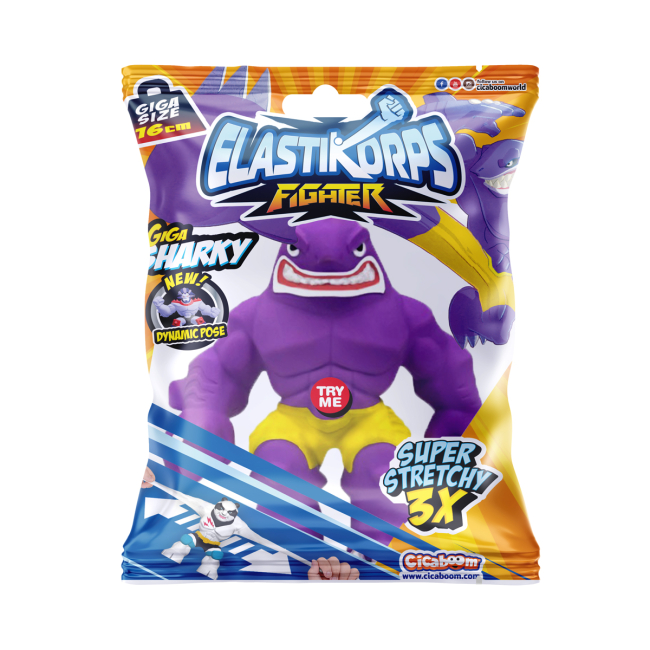 Антистрес іграшки - Стретч-антистрес Elastikorps Fighter Акула Шаркі (C1016GF15-2021-1)#2