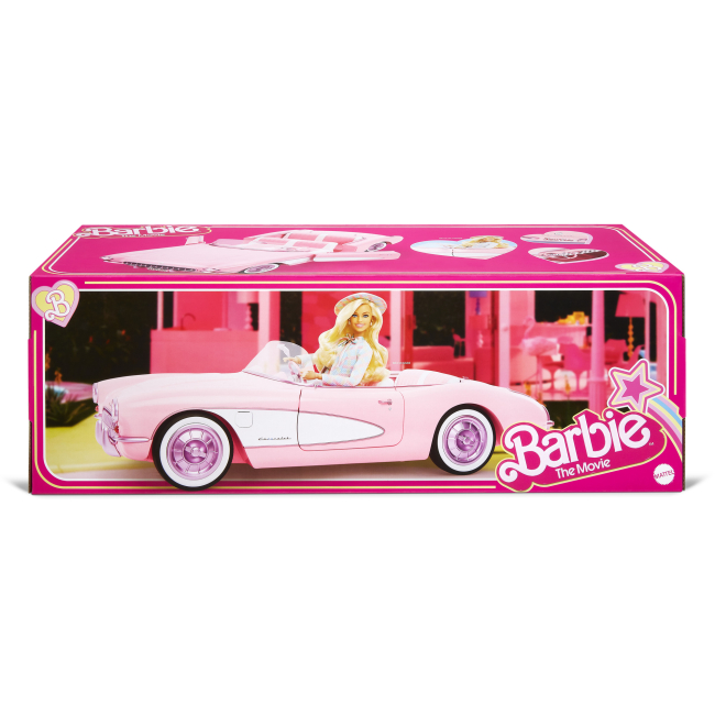Транспорт і улюбленці - Колекційна машина Barbie The Movie Рожевий кабріолет (HPK02)#6