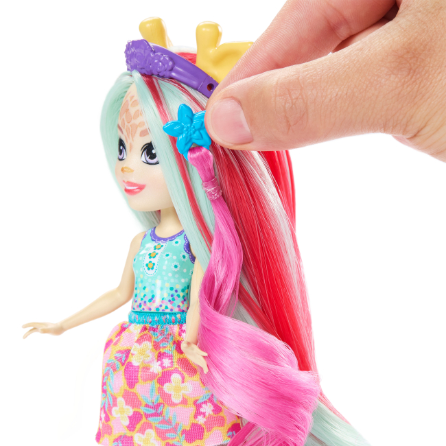 Куклы - Игровой набор Enchantimals Glam party Гламурные прически Жирафы Джилиан (HNV29)#4