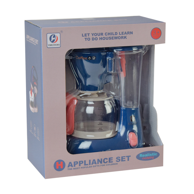 Дитячі кухні та побутова техніка - Ігровий набір Shantou Jinxing Кавоварка синя (YH129-2C/2S/2)#2