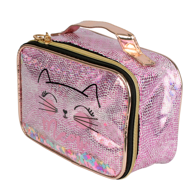 Бижутерия и аксессуары - Косметичка Lukky Котик с конфетти (T21398)#2