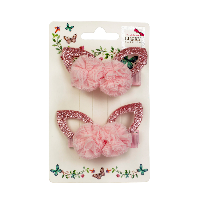 Бижутерия и аксессуары - ​Заколки для волос Lukky розовые (T18541)#2