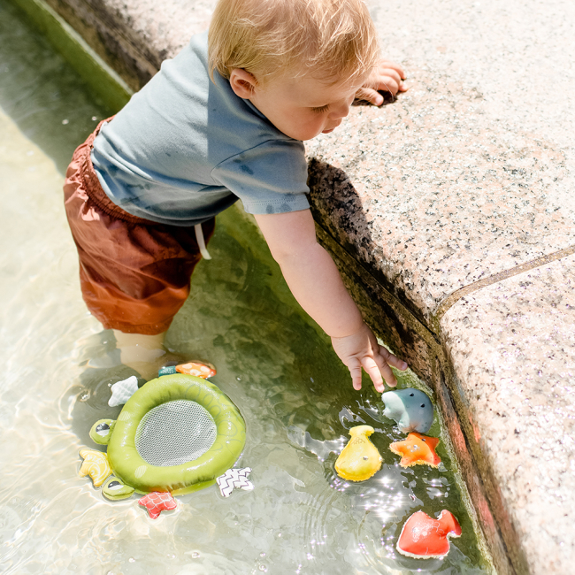 Игрушки для ванны - Игрушка для купания Fehn Лягушка с морскими обитателями (050080) (4001998050080)#6