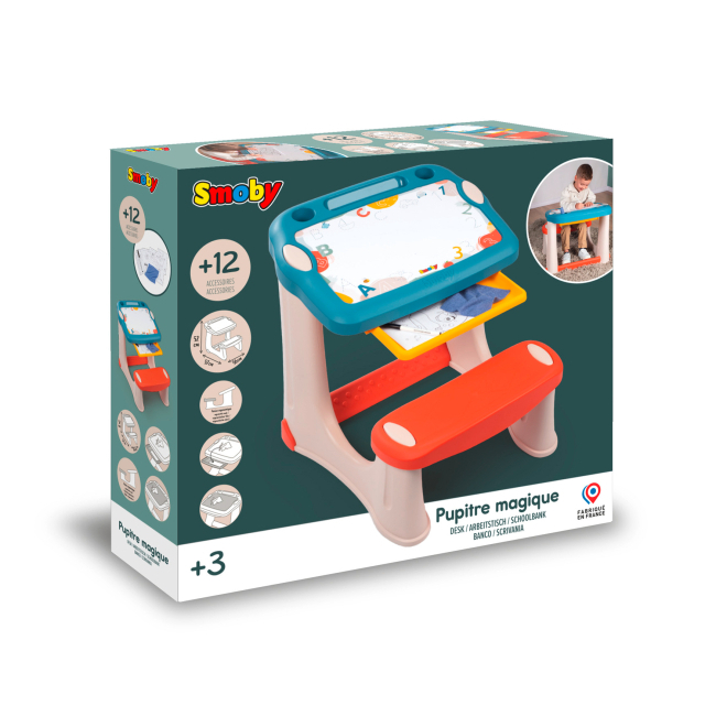 Детская мебель - Парта-доска Smoby Магическая синяя (420224)#3