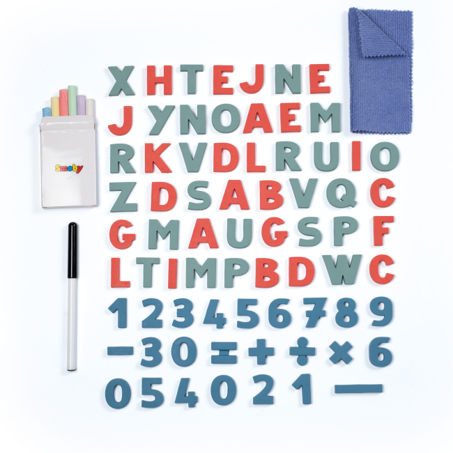 Детская мебель - Деревянный мольберт Smoby Toys Веселое обучение двухсторонний (410401)#2