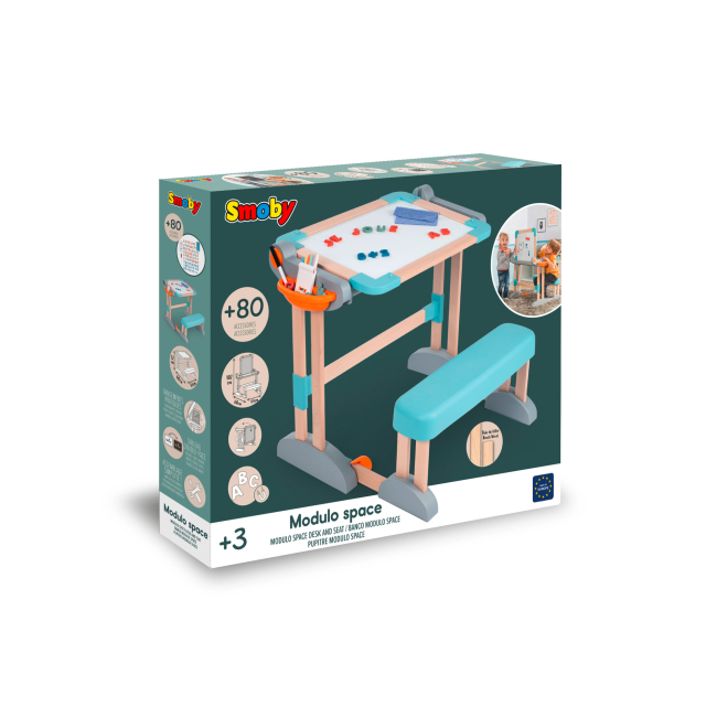 Детская мебель - Парта Smoby Toys с мольбертом-доской 2 в 1 (420304)#2
