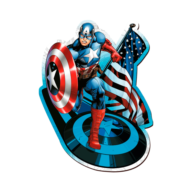 Пазли - Пазл Trefl Wooden Shaped Капітан Америка (20194)#2