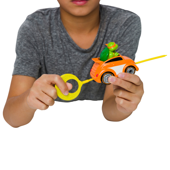 Фигурки персонажей - Игровая фигурка TMNT Гонщик с лаунчером Микеланджело (71018)#4