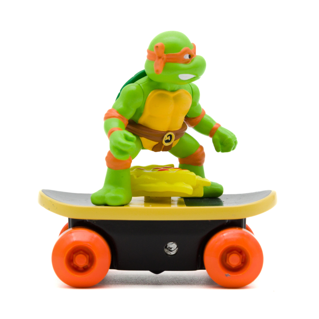 Фигурки персонажей - Игровая фигурка TMNT Funrise Скейтбордист с лаунчером Микеланджело (71041)#2