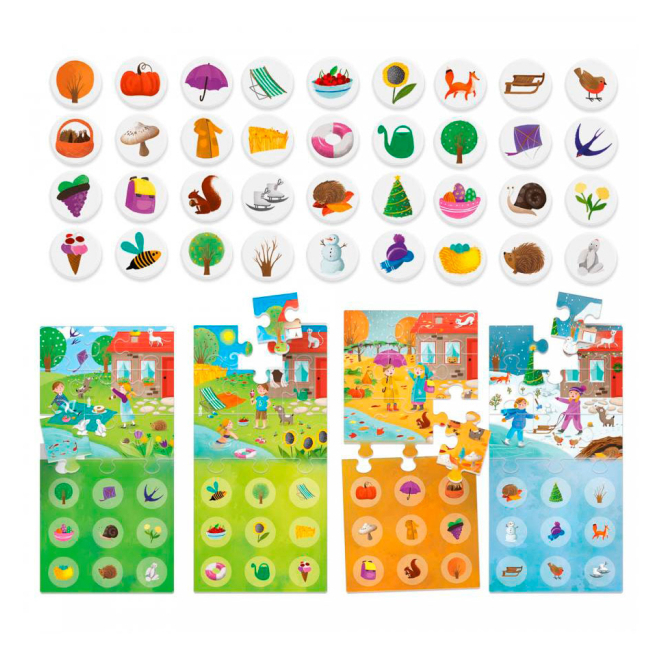 Пазлы - Развивающий пазл Headu Лото 4 сезона (MU53672)#2