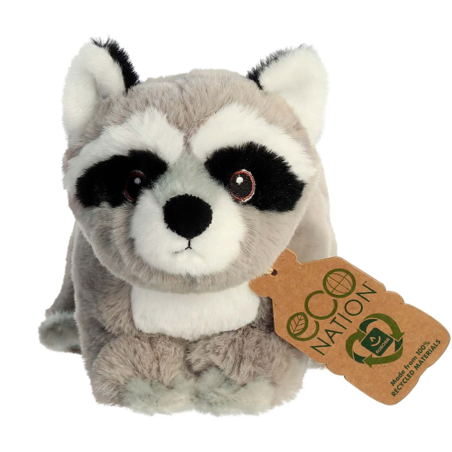 М'які тварини - М'яка іграшка Aurora Eко Єнот 23 cм (200039C)#2