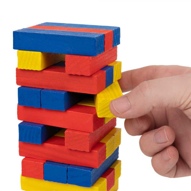 Настільні ігри - Настільна гра Spin Master Дженга з кольоровими брусочками (SM98365/6065320)#5