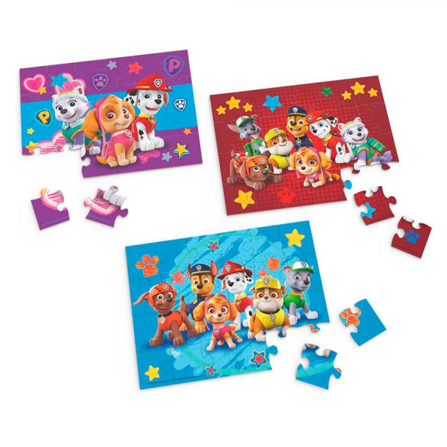 Пазли - Пазл дерев'яний Spin Master Paw Patrol 3 в 1 (SM98297/6066794)#2