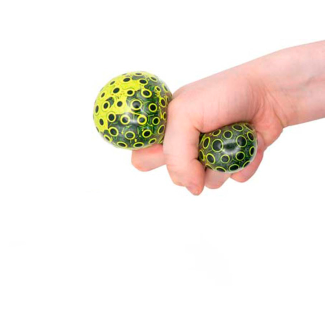 Антистрес іграшки - М'ячик-антистрес Tobar Скранчемс неонові боби жовтий (38592/1)#3