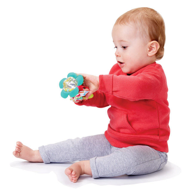 Погремушки, прорезыватели - Игрушка Yookidoo Моя первая погремушка красная 2 в 1 (40149)#2