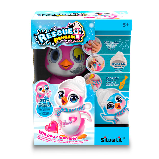 Фигурки животных - Интерактивная фигурка Silverlit Ycoo Спаси пингвина розовая (88651)#4