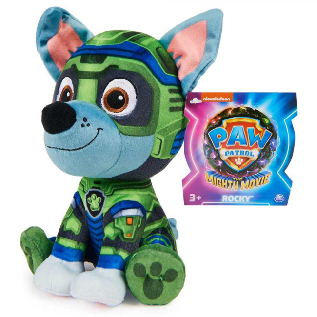 Мягкие животные - Мягкая игрушка Paw Patrol The mighty movie Щенок Рокки 15 см (SM84240/9857)#5