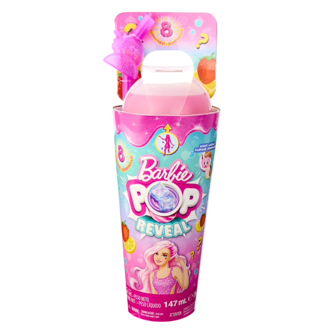 Ляльки - Лялька Barbie Pop Reveal Соковиті фрукти Полуничний лимонад (HNW41)#4