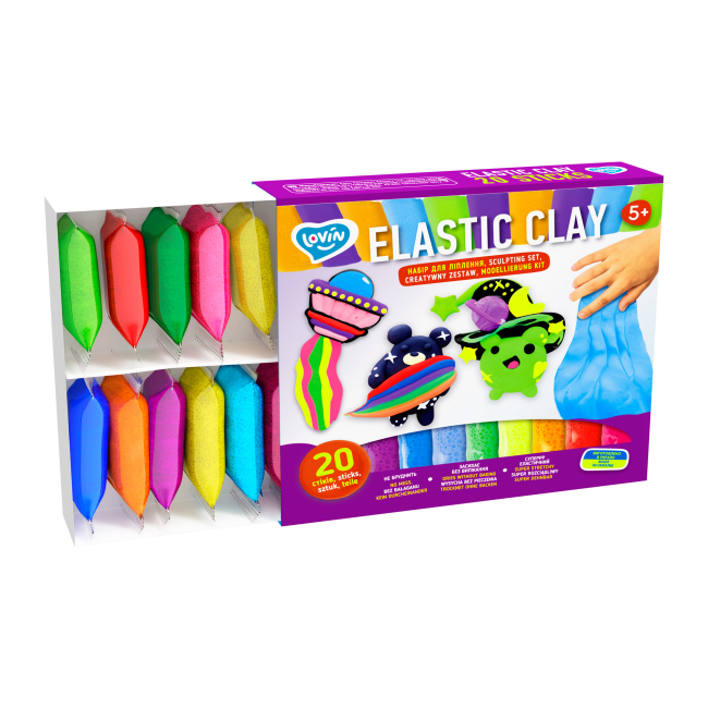 Наборы для лепки - Набор для лепки Lovin Elastic clay 20 sticks (70140)#2
